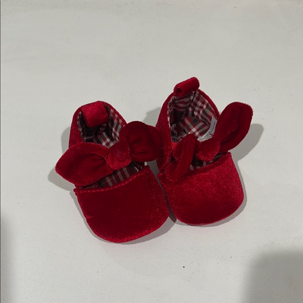 Red Baby Shoes with Bow